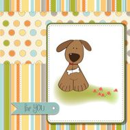 birthday card with dog N7