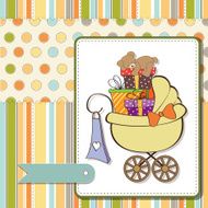 baby shower card with gift boxes N2