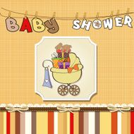 baby shower card with gift boxes N5