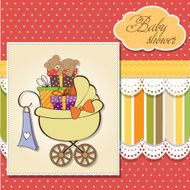 baby shower card with gift boxes N6