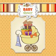 baby shower card with gift boxes N11