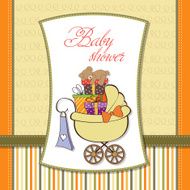 baby shower card with gift boxes N13