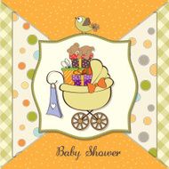 baby shower card with gift boxes N14