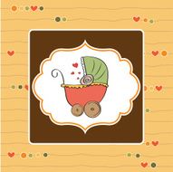 New baby announcement card N22