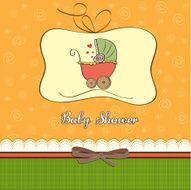 New baby announcement card N23