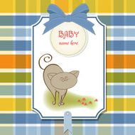baby shower card with cat N5