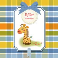 shower card with giraffe toy N3