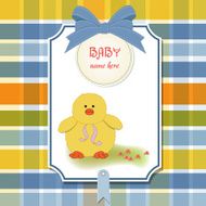 new baby card with little duck N2