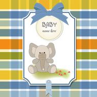welcome baby card with elephant N4