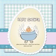 Baby boy shower card N67