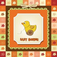 welcome card with duck toy N13