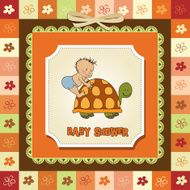 funny baby boy announcement card N16