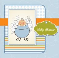 Baby boy shower card N73