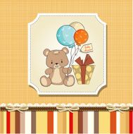 baby shower card with cute teddy bear N44