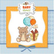 baby shower card with cute teddy bear N46