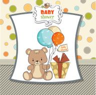 baby shower card with cute teddy bear N47