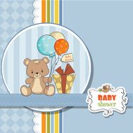 baby shower card with cute teddy bear N49