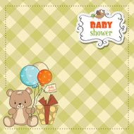baby shower card with cute teddy bear N52