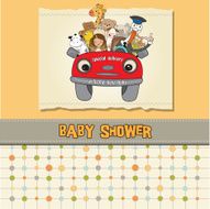 funny stork delivers a new little girl N7