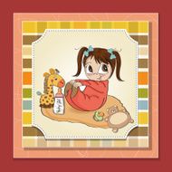 little baby girl play with her toys N3