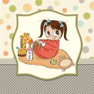 little baby girl play with her toys N4