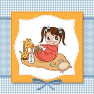 little baby girl play with her toys N5