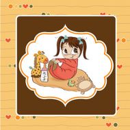little baby girl play with her toys N7