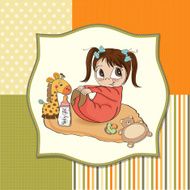 little baby girl play with her toys N10