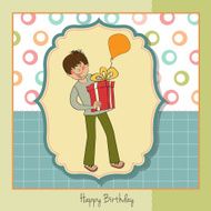 birthday card with boy N4