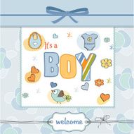 Baby boy shower card N77