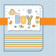 Baby boy shower card N78