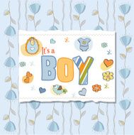 Baby boy shower card N79