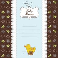 welcome card with duck toy N14
