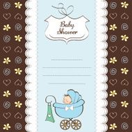 Baby boy announcement card N44