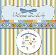 welcome baby announcement card N4