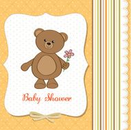 baby shower card with teddy bear toy N54