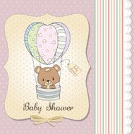 new baby girl announcement card N27