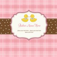 delicate babies twins shower card