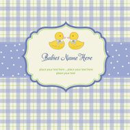 delicate babies twins shower card N2