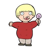 cartoon fat child N14