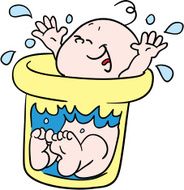 Baby Taking a Bath N2