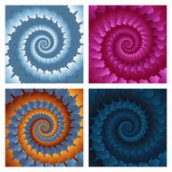 Abstract Spiral Background Set