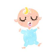 retro cartoon baby