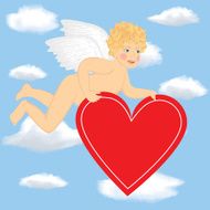 Cupid fly in the sky