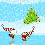 Ice skating elves