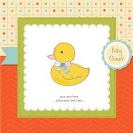 baby shower card with little duc N2