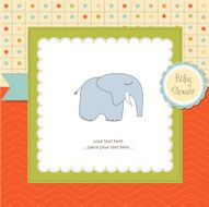 new baby boy announcement card N23