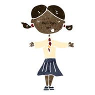 retro cartoon school child N2