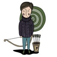 Sagittarius cartoon boy