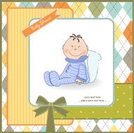 New baby announcement card N32